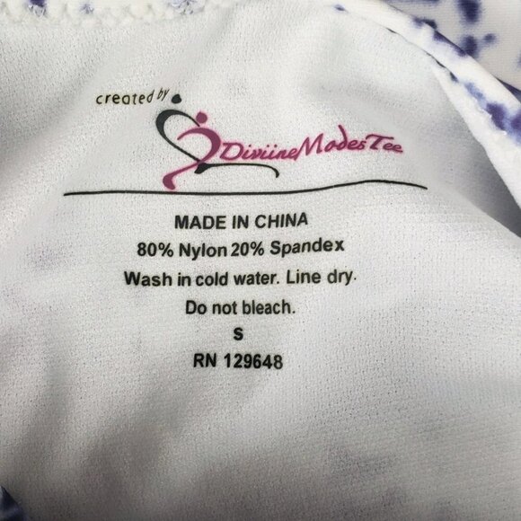 Tankini Swimsuit Top Lot of 2 Womens Small White Floral Divine Modestee NEW - Picture 13 of 15